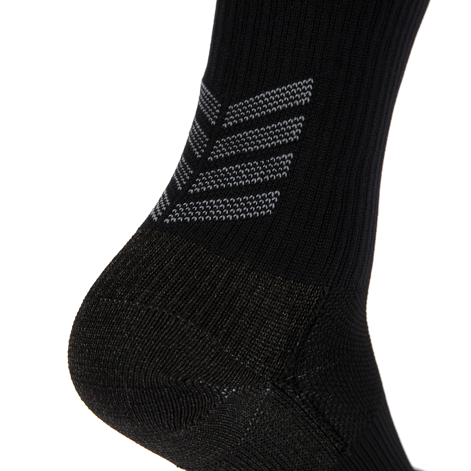 Teqnigrip Crew Sock / Black - Grip Socks for Soccer, Lacrosse, Sport